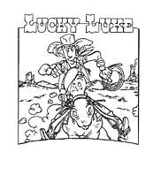 coloriage lucky luke arrive au galop